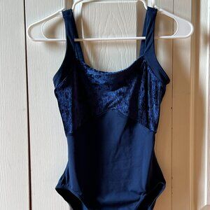 Ladies Akira Velvet Wide Strap Leotard